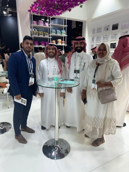 Meeting buyers on the exhibition floor at World of Coffee Dubai